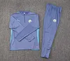 2024/2025 Manchester City Half-Pull Training Suit Grey Football Shirt 1:1 Thai Quality Set