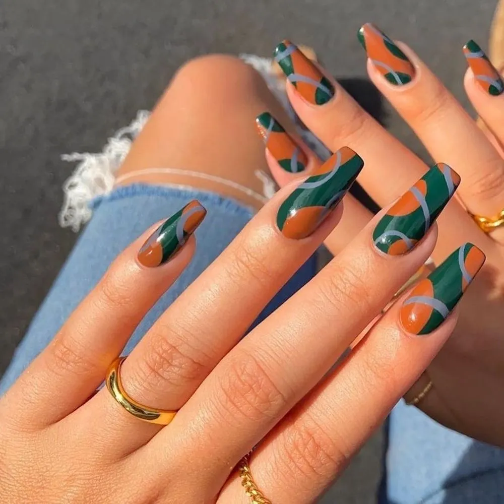 Fake Nails Press On for women White Flower Designs Artificial Nail Tips Full Cover Acryl False Nails Manicure Nail Accessory