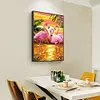 Cross Stitch Kits 11CT Stamped DIY Flamingo Full Embroider Needlework(Brand)
