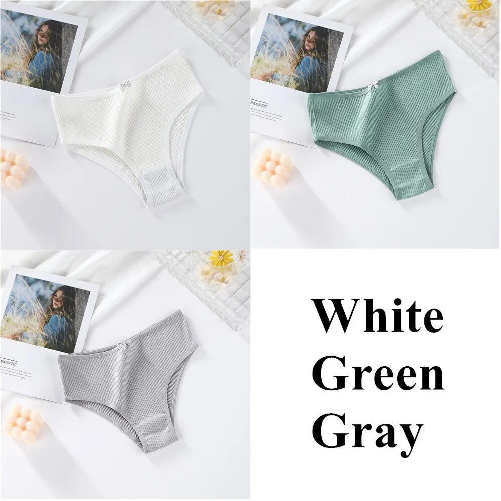 3Pcs Women Cotton Panties Briefs Seamless Underwear Sexy Panties Female Underpants Comfort Intimate Briefs Ladies Sexy Lingerie