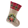 Linen Diamond Painting Christmas Socks 5D Rhinestone Xmas Socks for Kid Gift