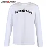 Jack Jones Brand BZSJ series NEW regular fit casualhome pajama rib O-neck letter printing long sleeve top T-shirt men |2183HE501