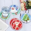 6Pcs/set Diamond Painting Christmas Water Proof Coaster Cup Cushion