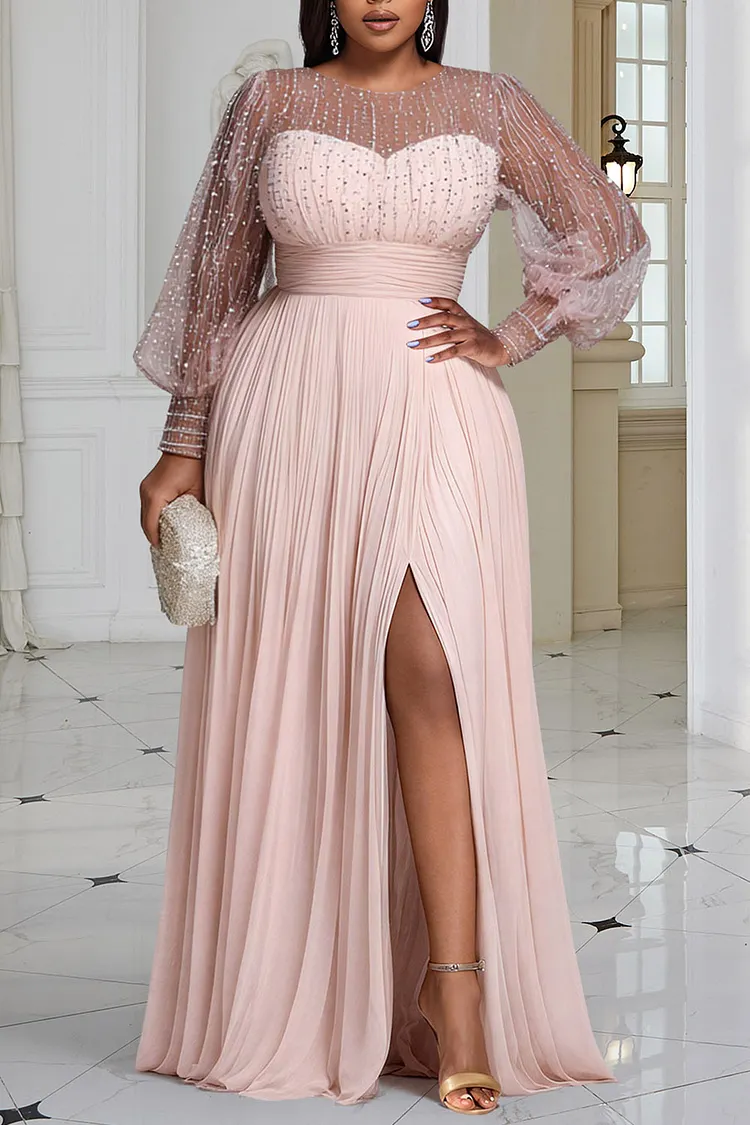 long sleeve plus size bridesmaid dresses Plus Size Chiffon Bridesmaid Dresses With Sleeves – Lisposa