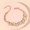 Bracelets feuille zircon