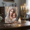 (30x30cm)DIY Virgin Mary Framed Handmade Pearl Painting Art Craft Kit Living Home Decor
