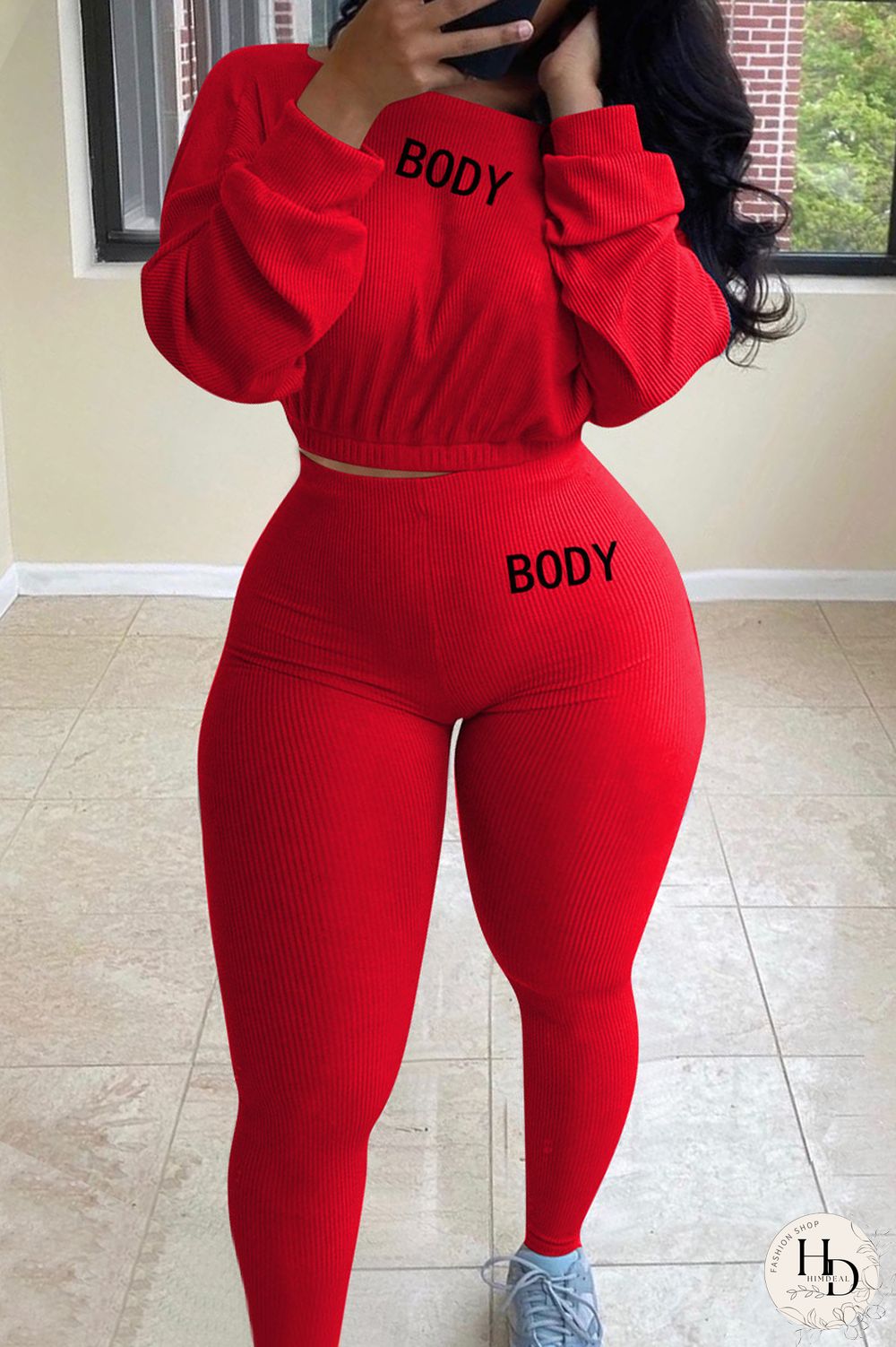 Grey Casual Letter Embroidery Patchwork O Neck Long Sleeve Two Pieces