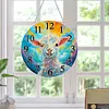 (US Local)Wood Special Shape Alpaca 5D Diamond Painting Clock Art Craft for Home Decor