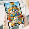 (US Local)50-Page A5 Snowman Diamond Painting Notebook for Adult Holiday Birthday Gift