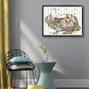 Rabbit Fairy Tale-Girl And Cat-14CT Stamped Cross Stitch 48*38cm/18.9*14.96in