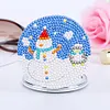 DIY Double Sided Special Shape Diamond Painting Compact Mirror Kit(Snowman)