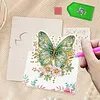 6pcs DIY Flowers And Butterflies Diamond painting greeting card
