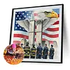 Diamond Painting -DIY Round Drill 911 Eagle guard the Twin Towers(40*40CM)
