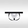 Men's See Through Mesh Thong Elephant Nose Separate Pouch T-Panties Transparent Thong