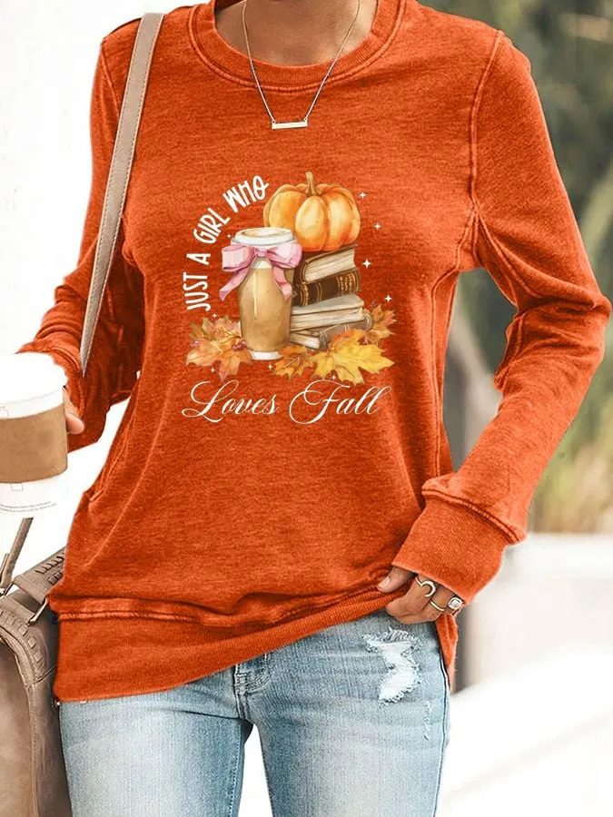 Women'S Autumn Season Print Sweatshirt 