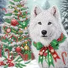 (US Local)4pack Xmas Animal-Special Shaped Diamond Painting Kit(30x30cm)