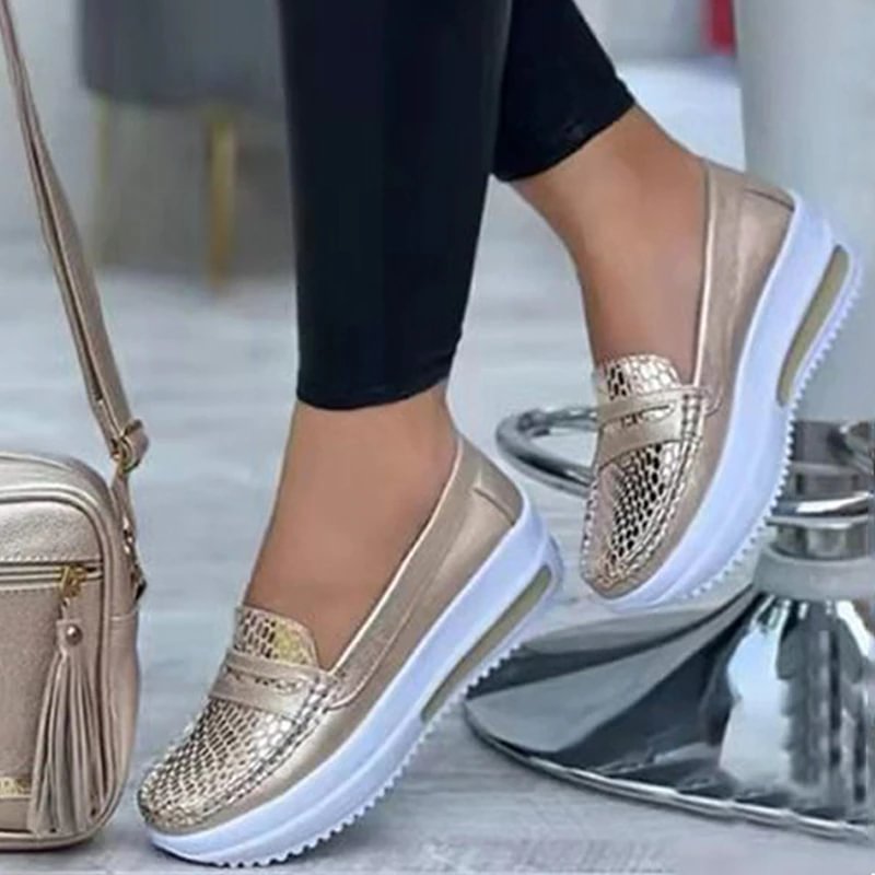 Breakj Women Shoes Slip On Platform Shoes For Casual Women Sneakers Summer Sports Sneaker Chaussure Femme Soft Vulcanized Shoes Loafers