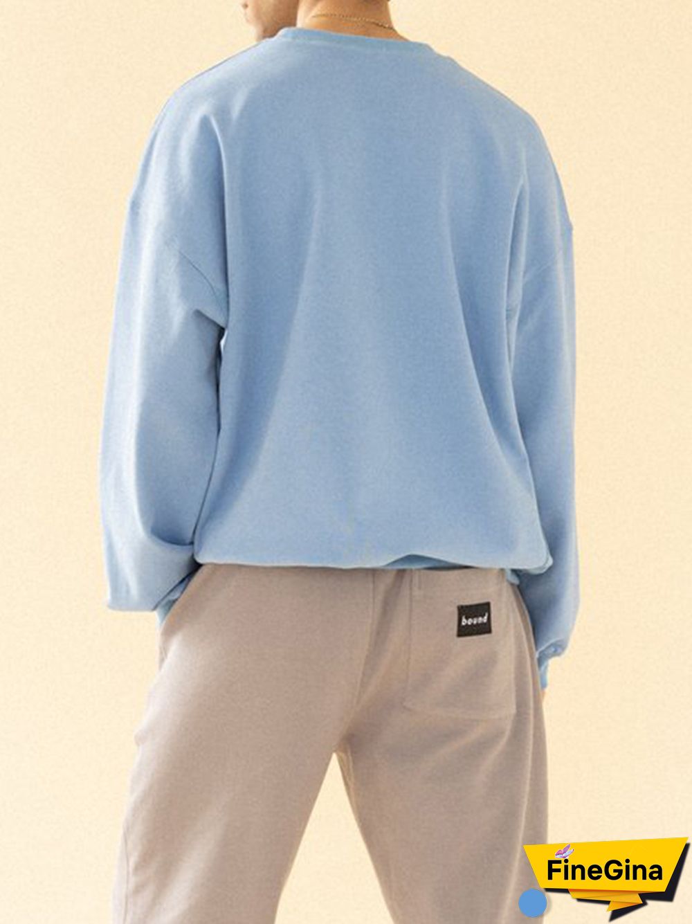 Blue Fashion Modern Casual Long Sleeve Sweatshirt