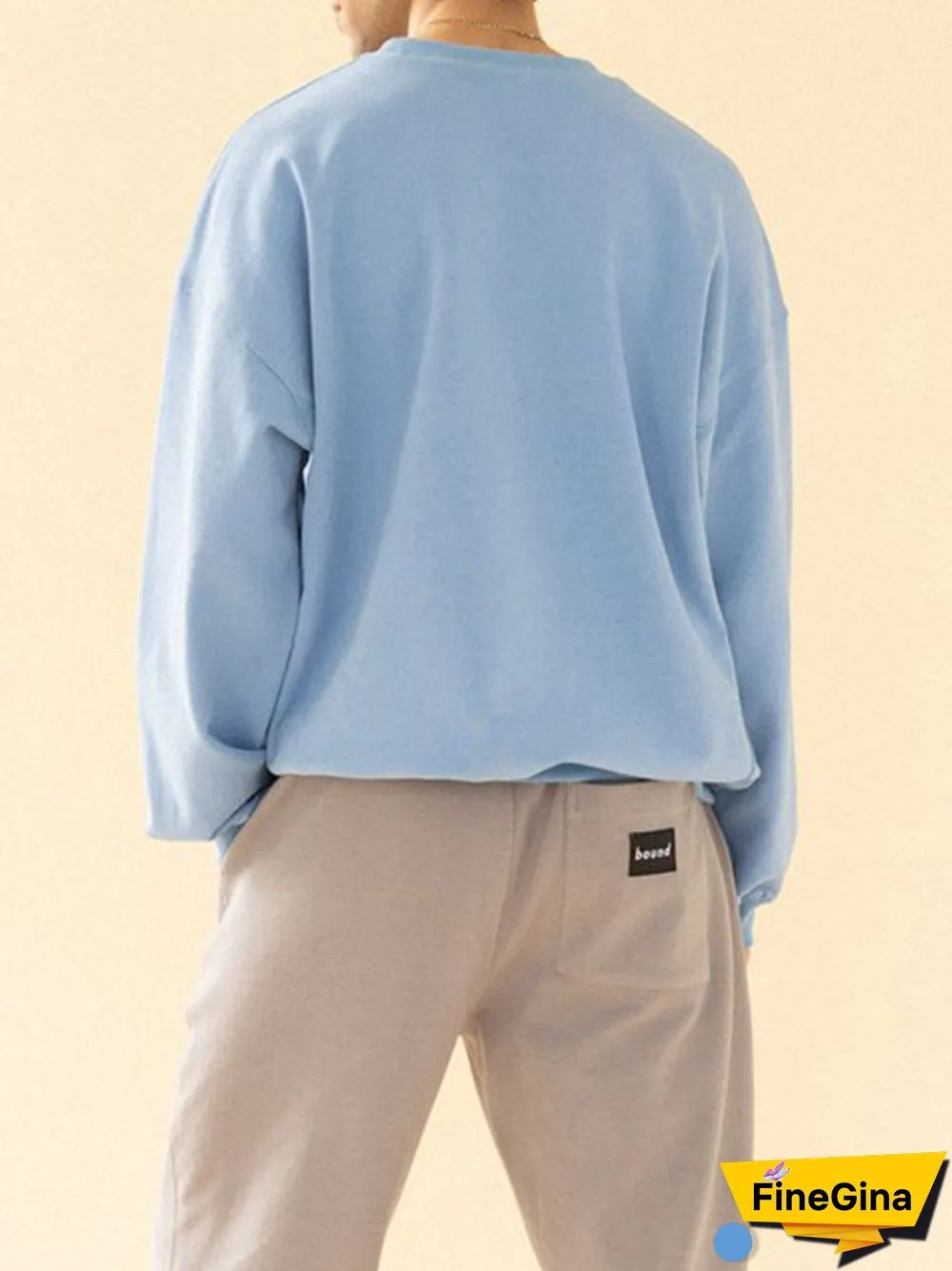 Blue Fashion Modern Casual Long Sleeve Sweatshirt
