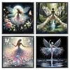 4 PCS Girl - Full Embroidery 3 Strands 11CT Stamped Cross Stitch - 45*45CM