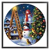 >SALE<Full Embroidery Eco-cotton Thread 11CT Printed Xmas Snowman Cross Stitch 40x40cm
