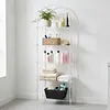 [US Local Warehouse] 5-Tier Acrylic Arched Bookshelf Modern Style Clear Bookcase Open Display Bookshelf for Home Office Living Room Kitchen Bedroom 11.81x23.62x65.35in Easy Assembly