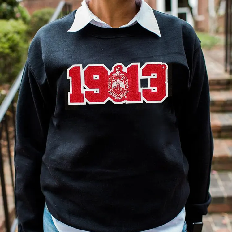 Temperament Fashion Printed Round Neck Pullover Sweatshirt