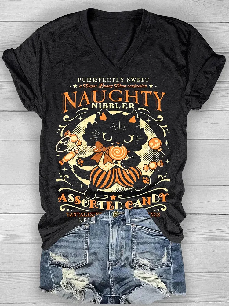 Women's Halloween Art Casual  T-shirt