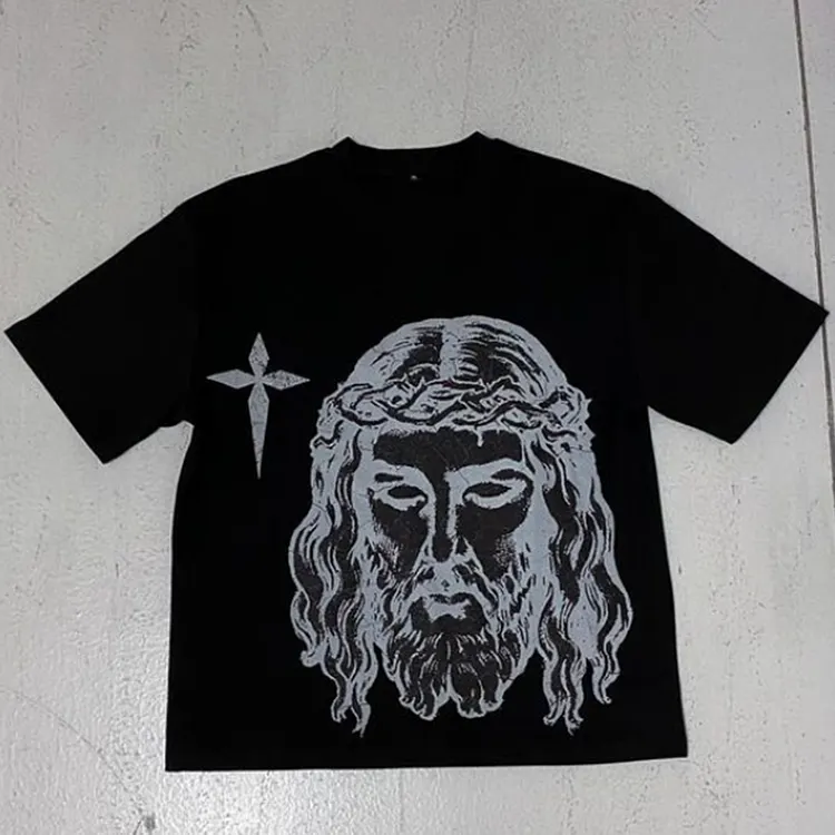 Vintagethe Way Jesus Graphic 100% Cotton Short Sleeve T-Shirt