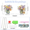 (US Local)2Pcs Bouquet Special Shape Diamond Painting Hanging Pendants for Wall Window Decor