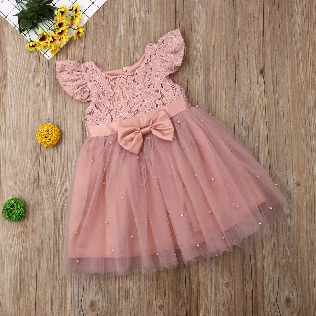 Kids Dresses for Girls Summer Infant Party Flower Girl Wedding Children Clothing Princess Tutu Dress Toddler Baby Lace Gown
