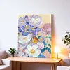 (40x50cm)Gold Foil Canvas Hot-stamped Floral Designs 5D DIY Diamond Painting Kit with Inner Frame