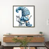 Goblin Goes To The Toilet-Full Embroidery 2 Strands 18CT Stamped Cross Stitch-25*25CM