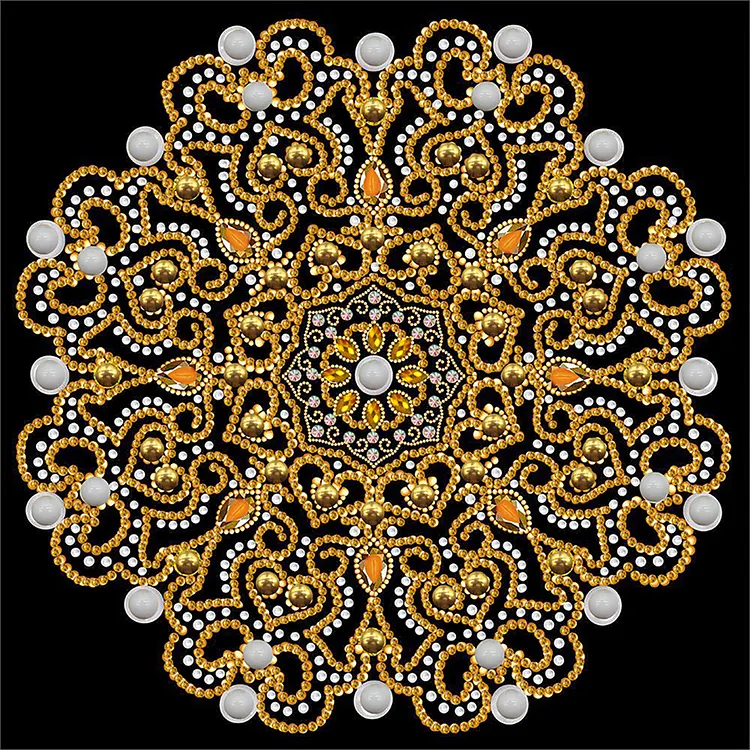 Mandala 30*30CM(Canvas) Special Shaped Drill Diamond Painting gbfke