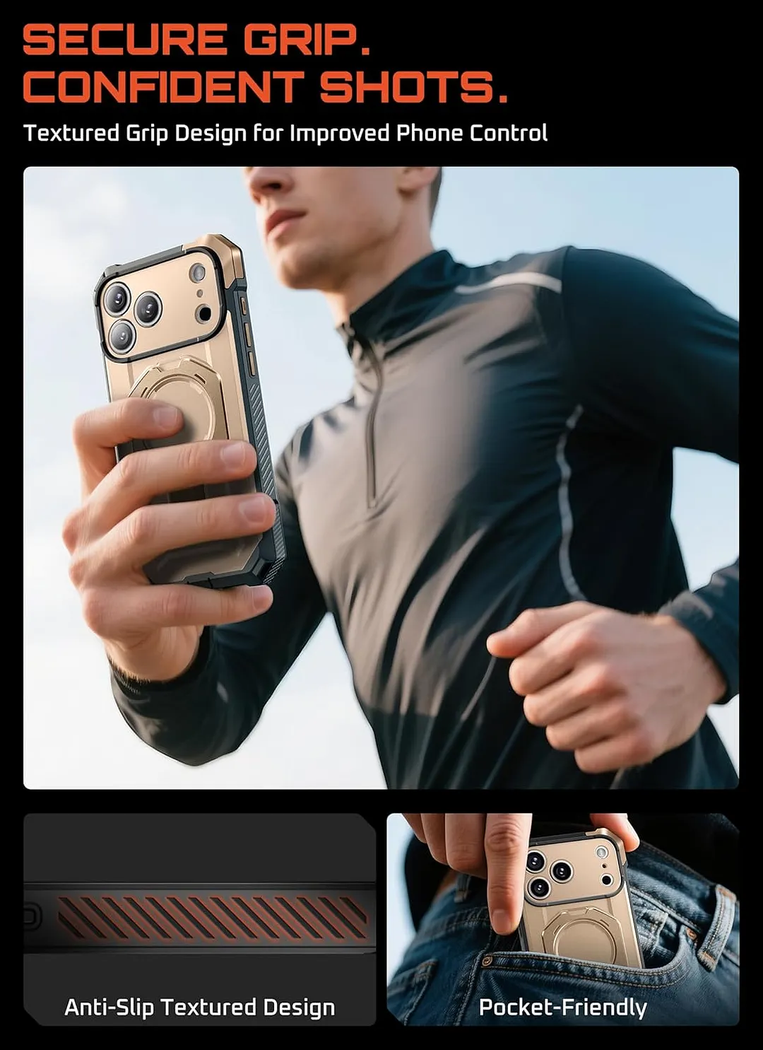 Compatible with iPhone 17 Pro Max Case with Kickstand (Unicorn Beetle Grip), [Camera Control Cover] [MagSafe Compatible] [Military-Grade Drop Protection] Heavy Duty Magnetic Phone Case