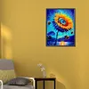 >SALE<5D DIY Full Round Drill Diamond Painting Fluttering Sunflower Home Decor 30x40cm