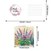 6pcs Diamond Painting Greeting Cards DIY Diamond Art Cards Crafts (Flower)