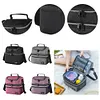 Insulated Lunch Bag Double Deck Lunch Box for Work Camping Hiking Beach Picnic