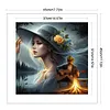 Girl-11CT Stamped Cross Stitch 45*45cm/17.72*17.72in