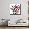 Indian Girl And Horse-11CT Stamped Cross Stitch 40*40cm/15.75*15.75in