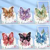 6pcs DIY Flowers And Butterflies Diamond painting greeting card