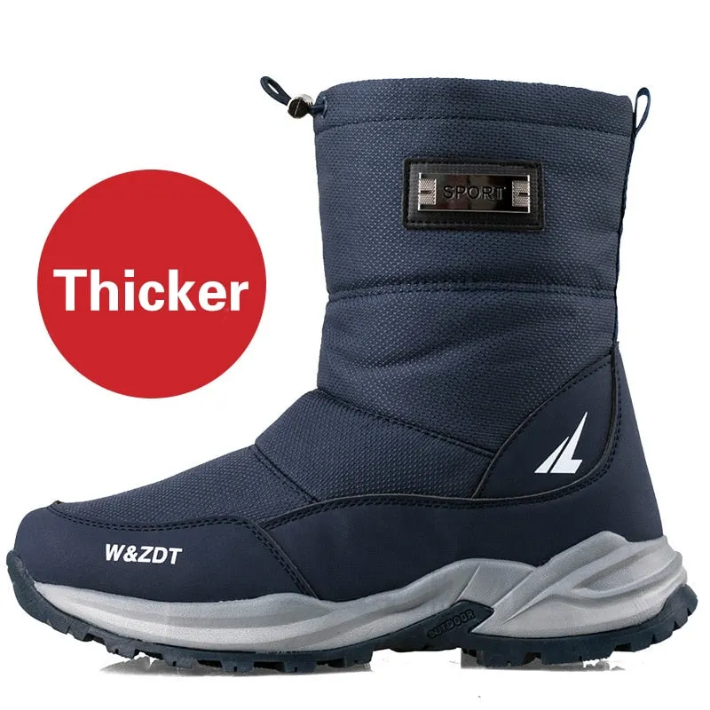 Winter Men's Boots 2021 New Winter Shoes Men Snow Boots Waterproof Non-slip Thick Fur Winter Boot For -40 Degrees Platform Boots