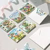 6pcs Diamond Painting Happy Birthdays Greeting Card with Envelope for Family Friends Holiday Gift Congratulations