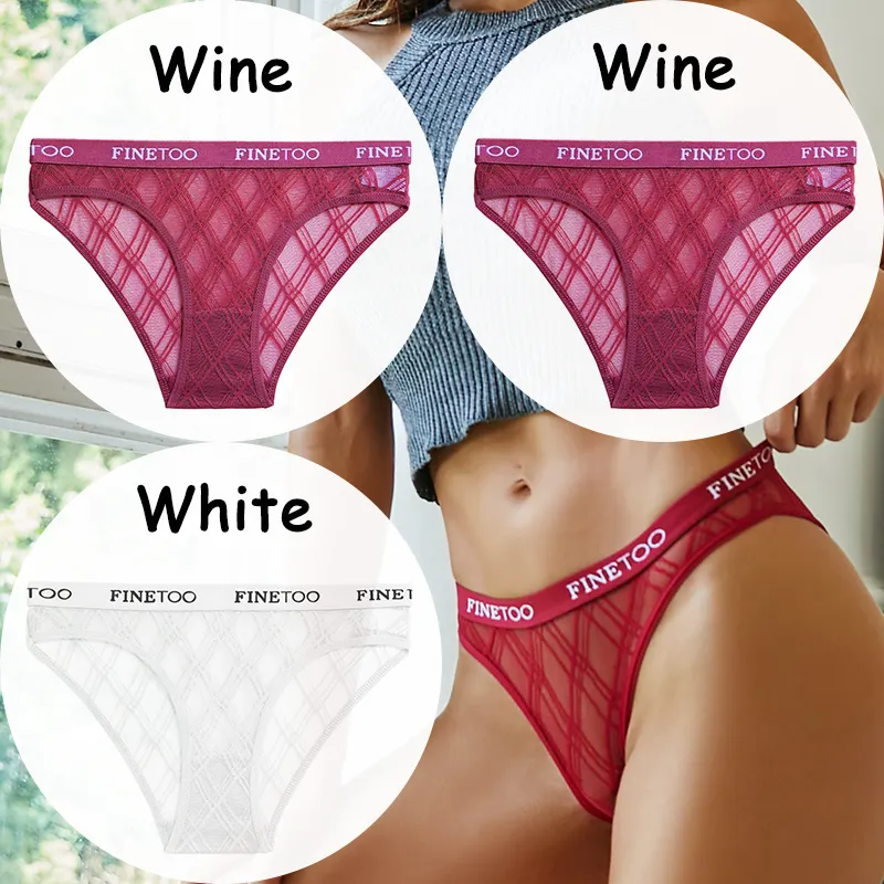 Billionm Lace Panties Women's Underwear Perspective Sexy Panties Female Underpanties Mesh Briefs Girls Intimates Lingerie M-XXL