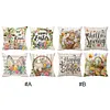 Easter Bunny Eggs Throw Pillow Covers 18x18 Inch He Is Risen Bunny Floral Eggs Farmhouse Easter Cushion Covers for Sofa Couch Bed Livingroom