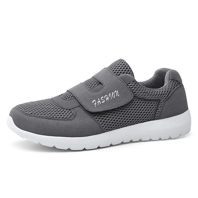 2021 New Arrival Velcro Breathable Mesh Couple Sport Shoes Couple Outdoor Jogging Trekking Sneakers Casual Shoes Hiking Shoes
