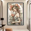 >SALE<Full Embroidery Eco-cotton Thread 11CT Print Rose Girl Cross Stitch Kit 40x60cm