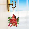 (US Local)12pcs Christmas Cardinal Diamond Painting Keychains Kit DIY Diamond Art Charms