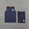 2024 England pre-match training Blue Jersey+Shorts 1:1 Thai Quality