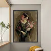 Smell Flower Beauty 2-14CT Stamped Cross Stitch 44*61cm/17.32*24.02in(Big Size)